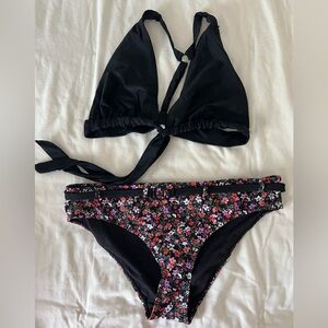 Avia Black and White Striped Activewear